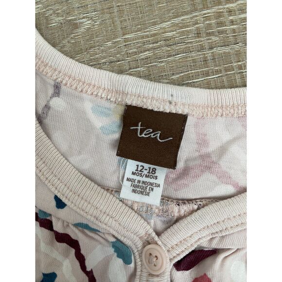 Tea Collection Long Sleeve Pink Nepal Romper 12-18 mo - Picture 3 of 4